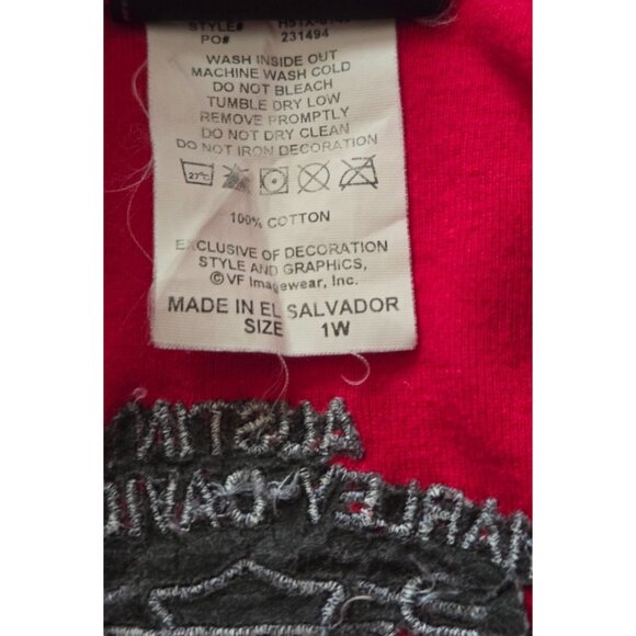 Harley Davidson women's red Sleeveless Tank Top Austin Texas size 1W - Picture 6 of 7